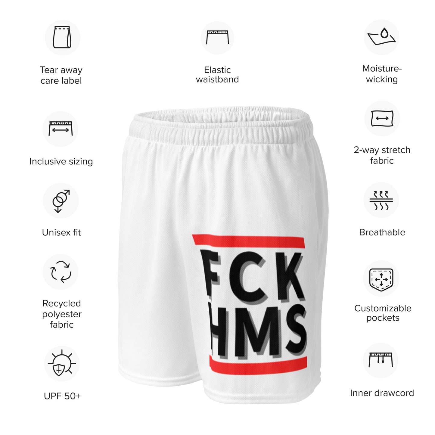 F*CK HMS - Short de basket unisex